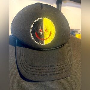 Rare Blackout Smiley Hat